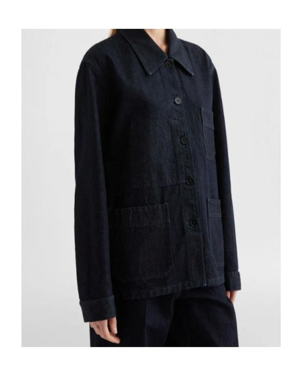 Jil Sander Black Lightweight Denim Jacket