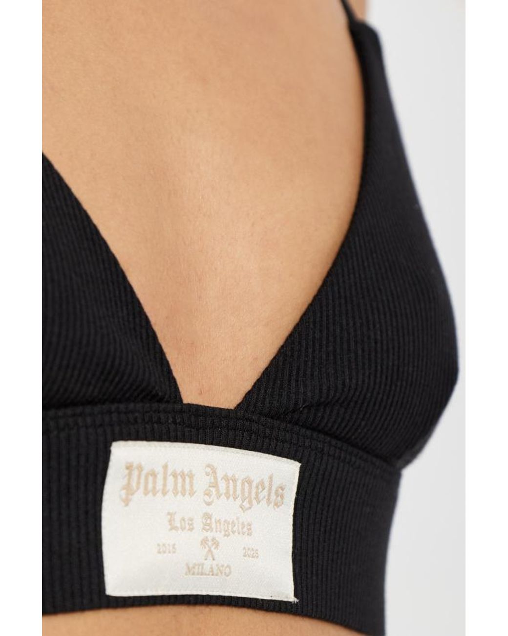 Palm Angels Black Cotton Bra
