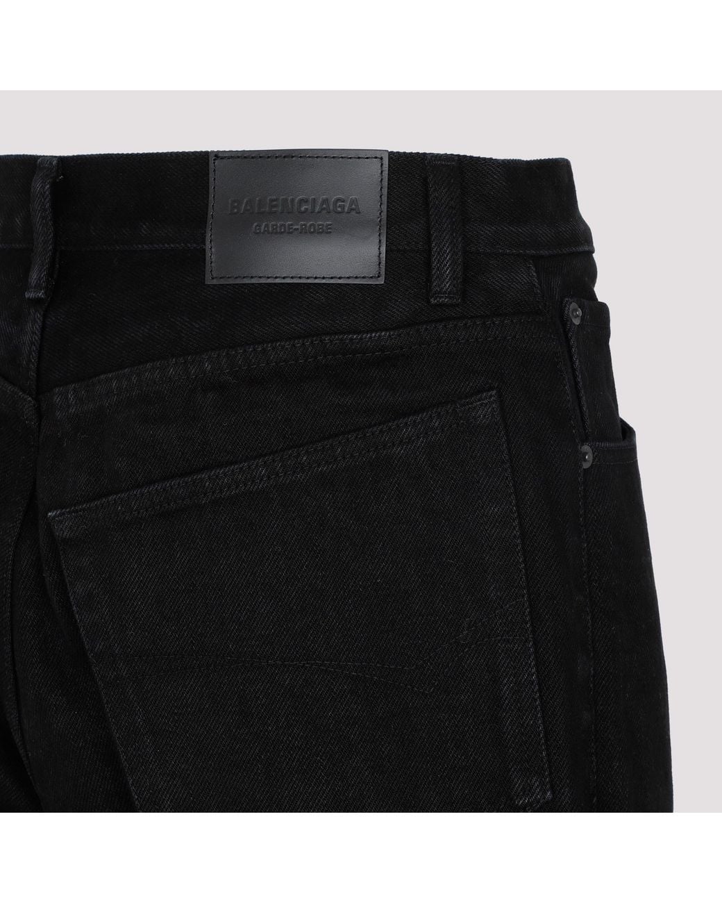 Balenciaga Black Straight Leg Jeans for men