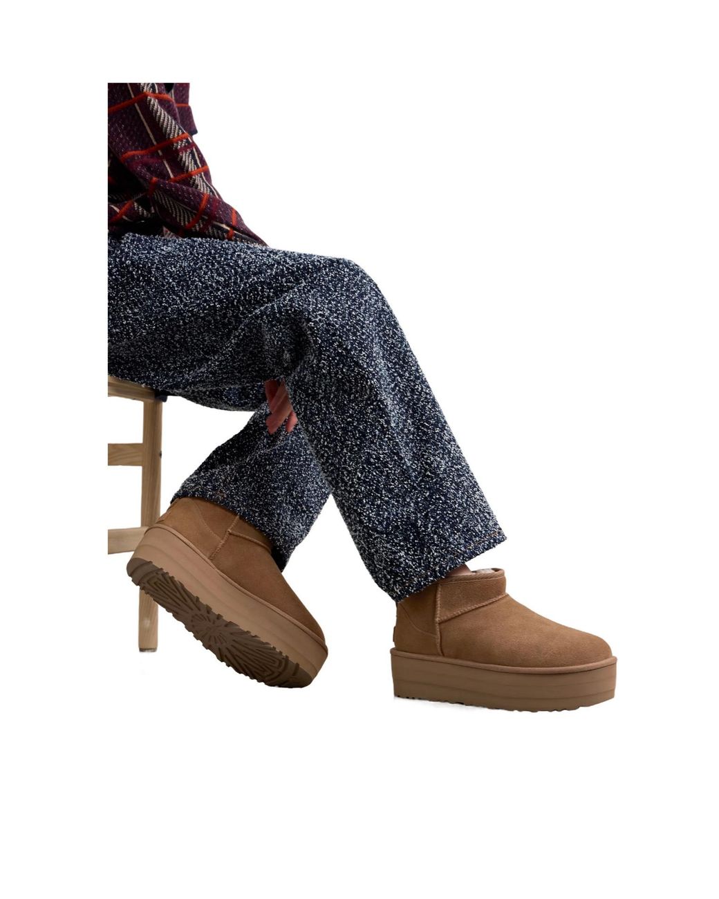 Ugg Brown Mini Platform Shearling Boots