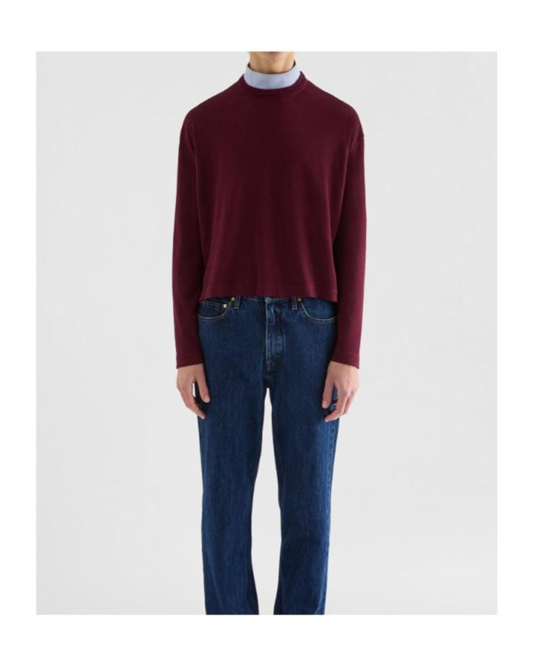 Jil Sander Purple Crew Neck Knitted Sweater for men