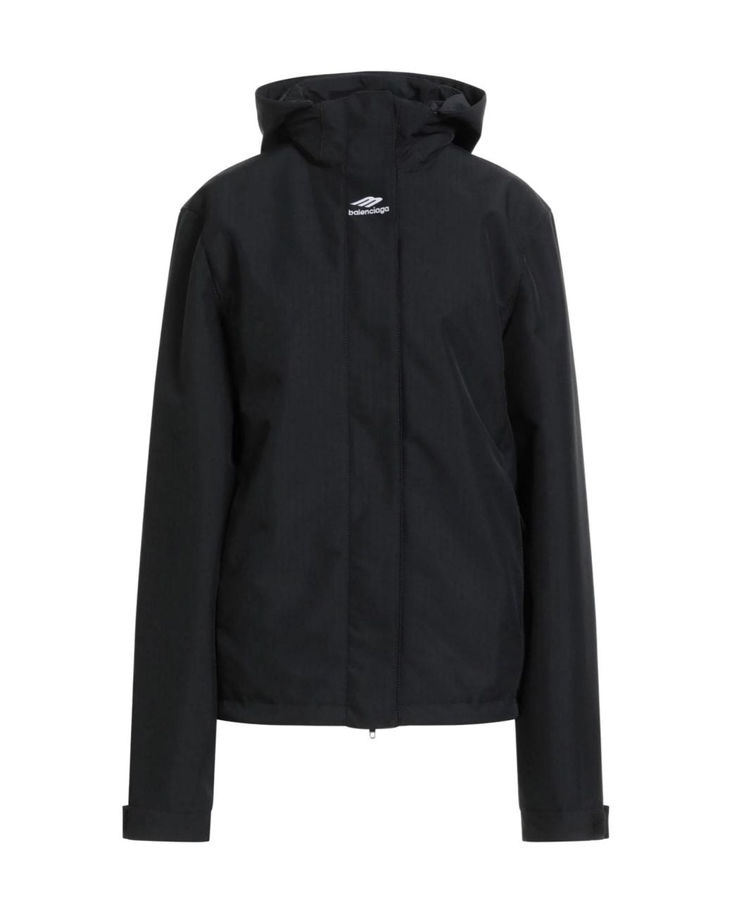 Balenciaga Black Minimalist Hooded Jacket