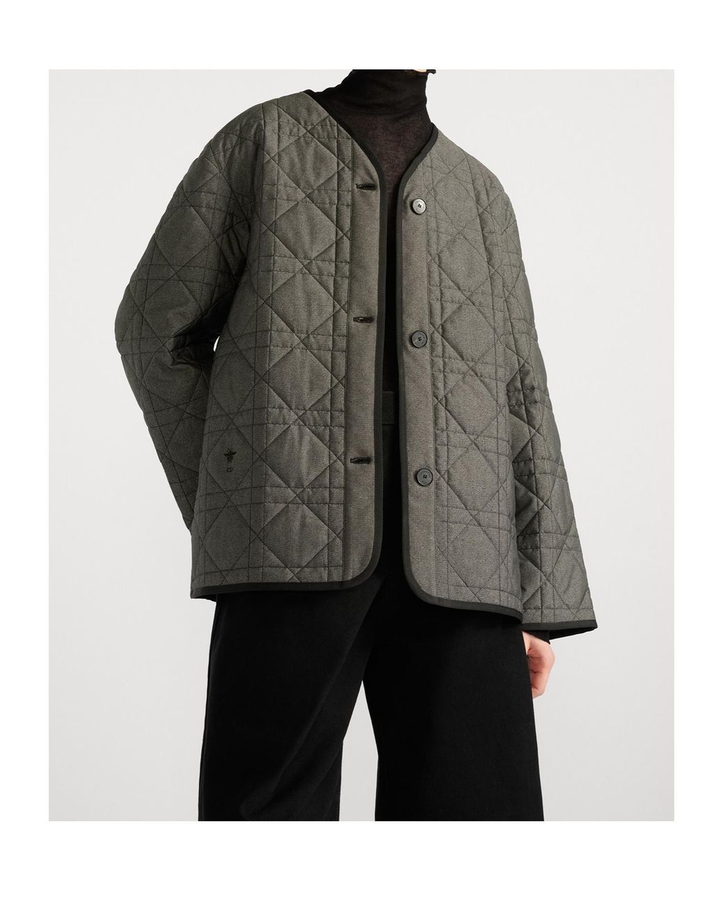 Dior Gray Macrocannage Jacket
