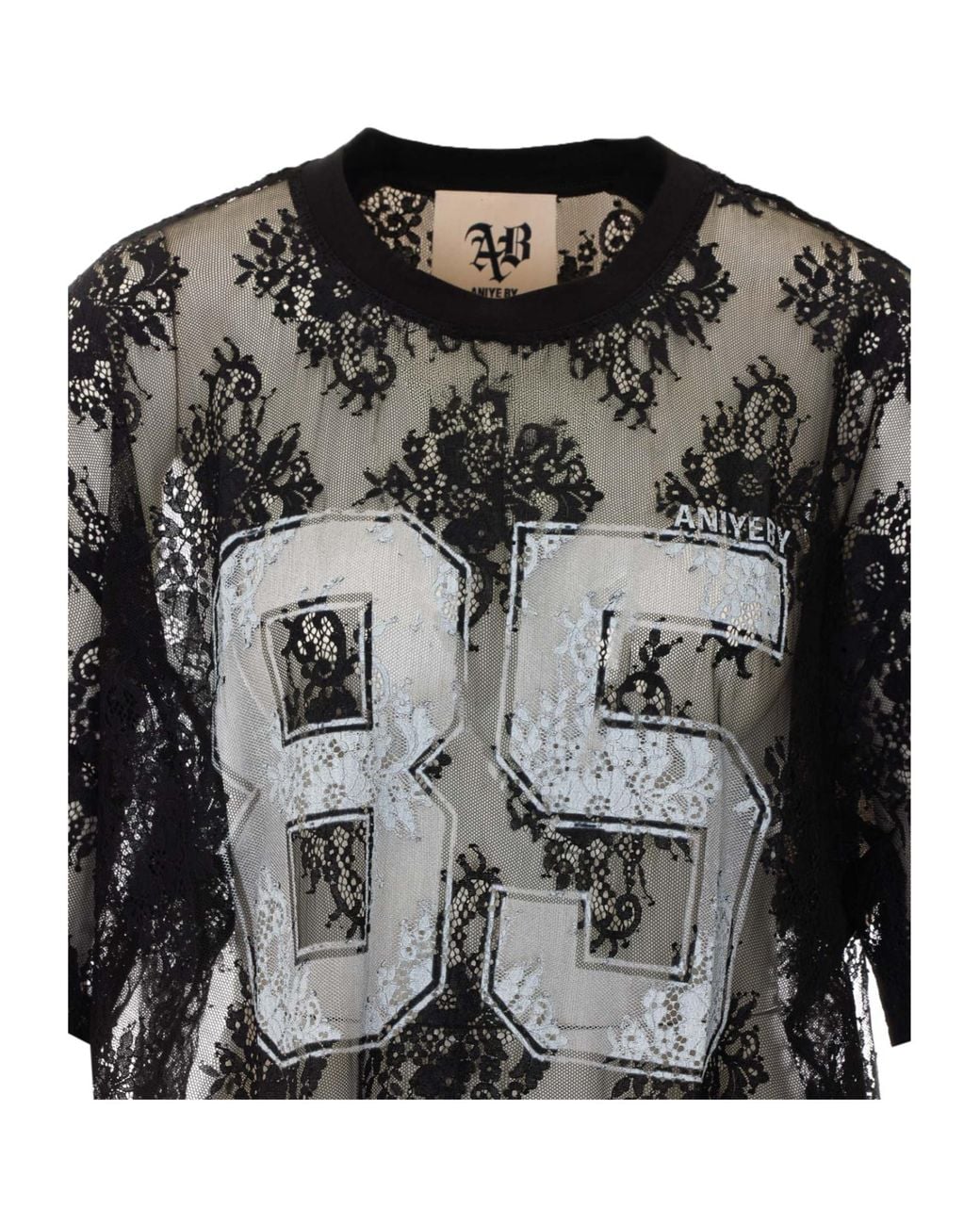 Aniye By Black Lila Lace Mesh T-Shirt