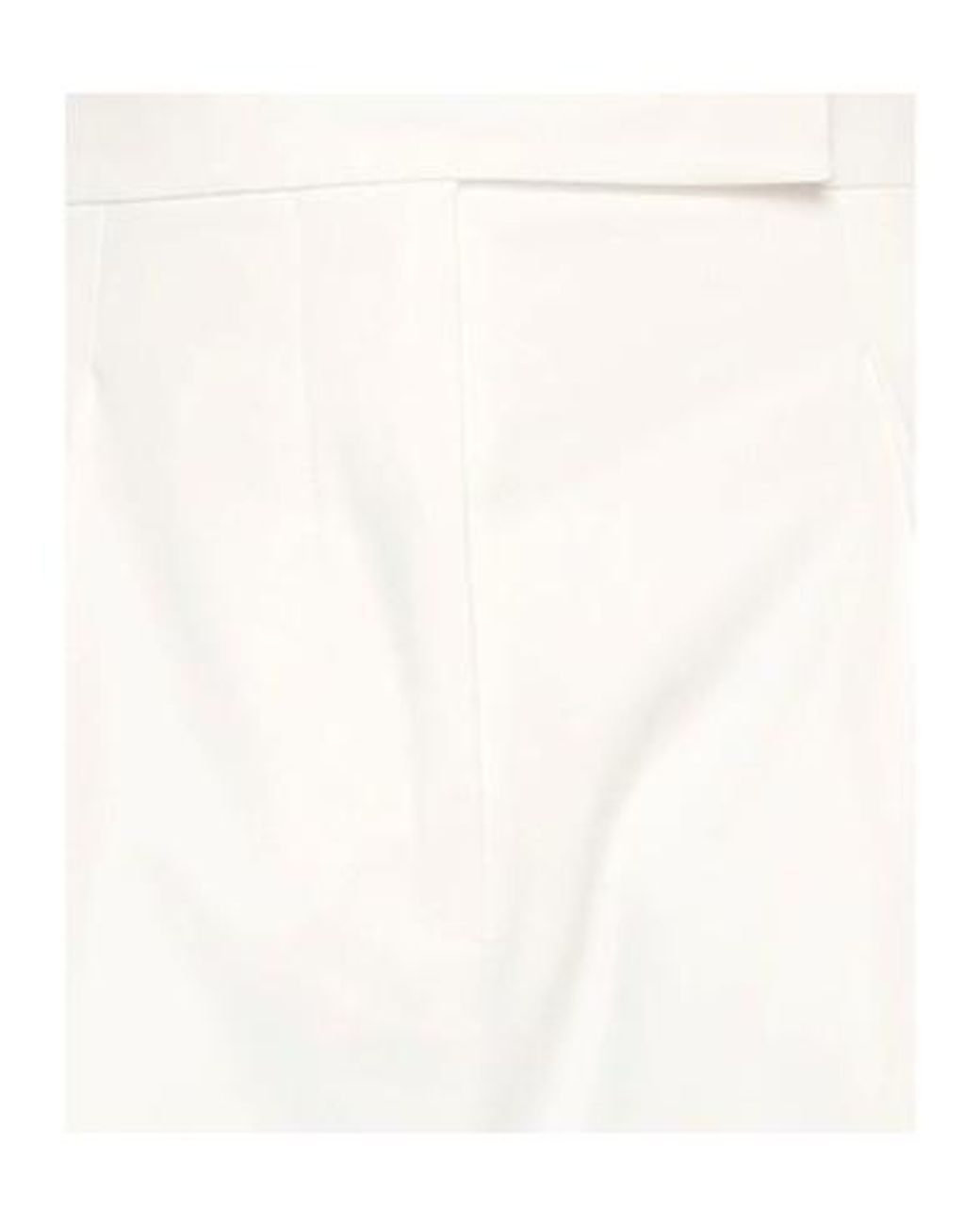 Max Mara White Solid-Color Fabric Pants