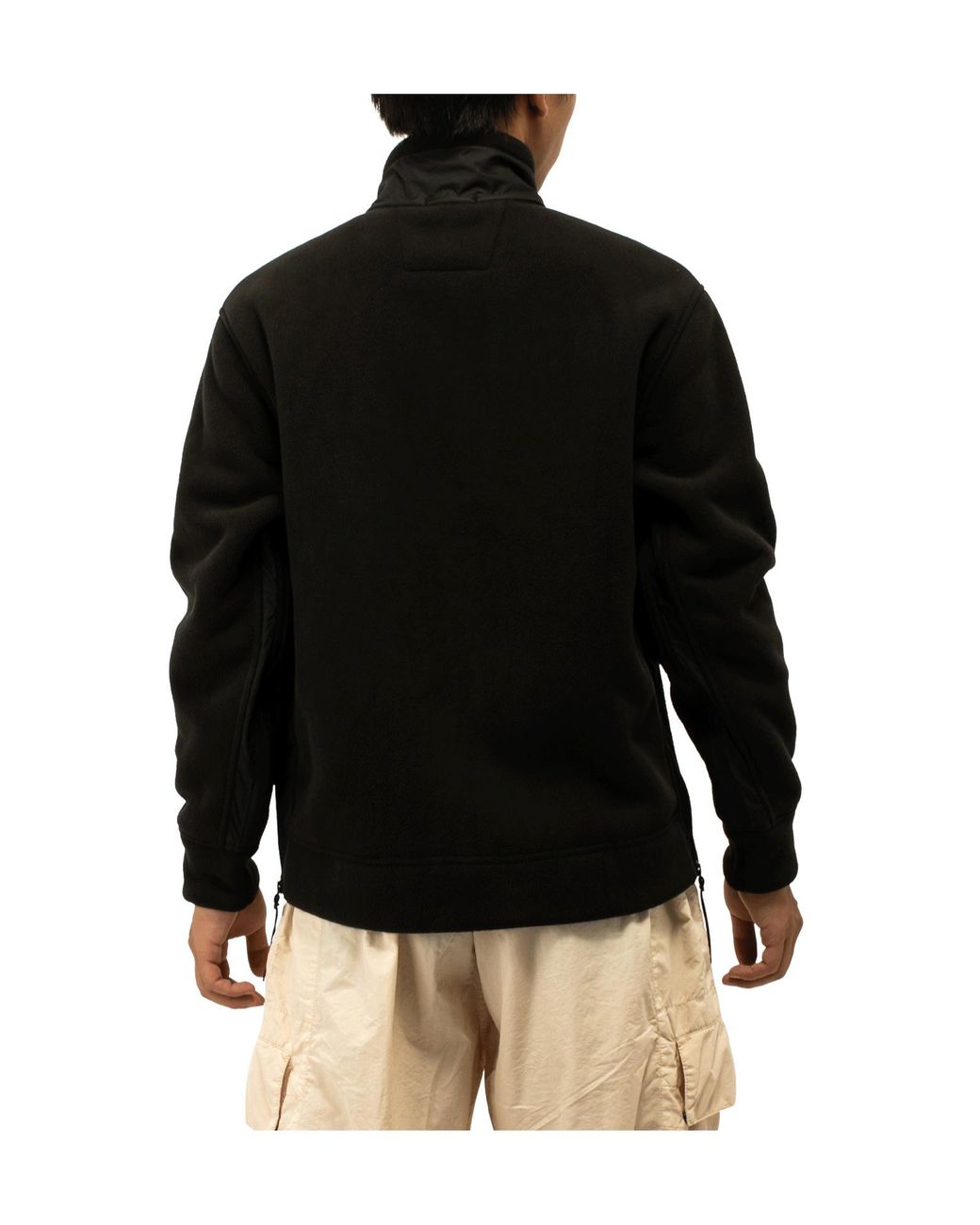 C P Company Black Metropolis Zip-Up Sweatshirt for men