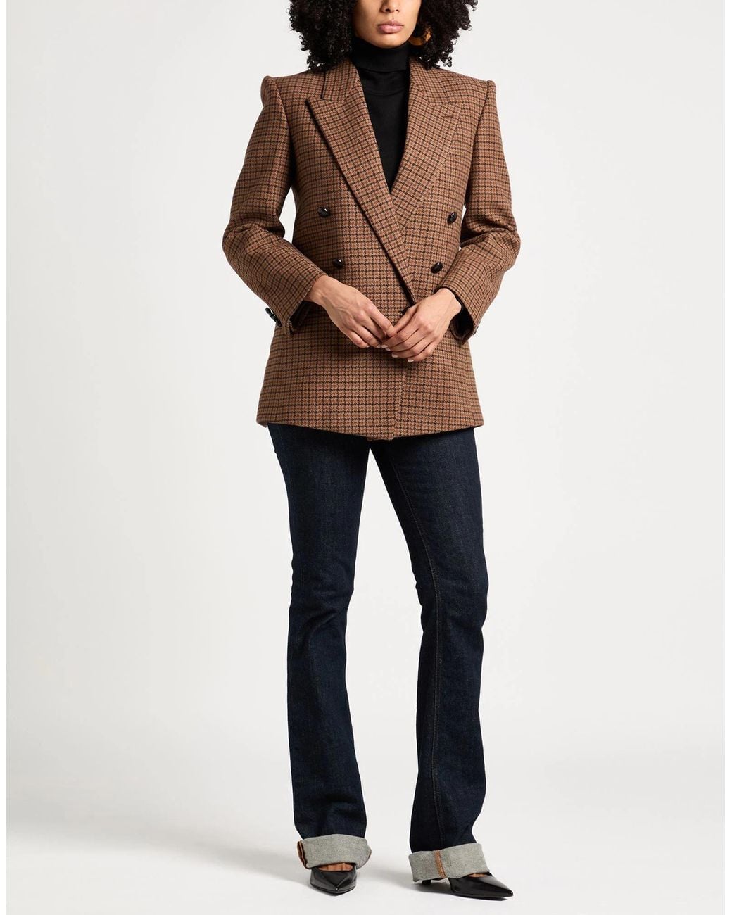 Chloé Brown Plaid Blazer