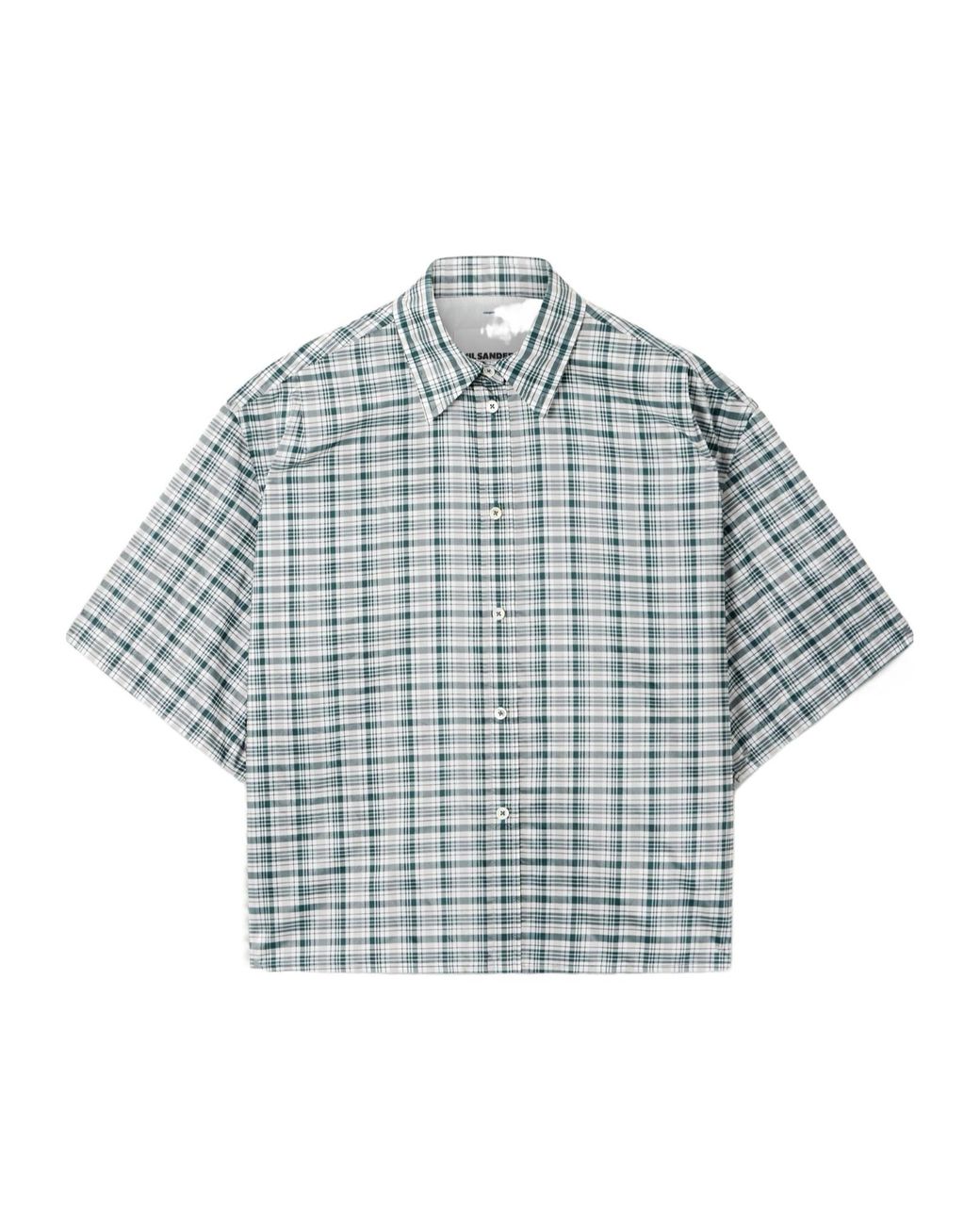 Jil Sander Blue Checked Button-Up Shirt
