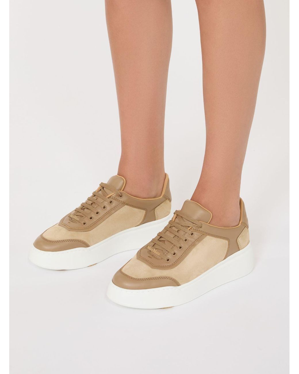 Max Mara Natural Urban Suede Sneakers