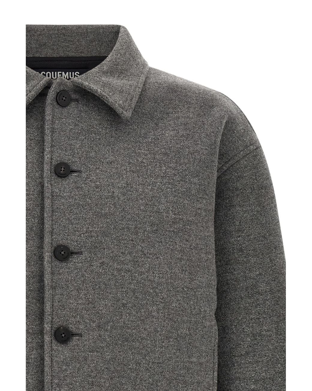 Jacquemus Gray Collared Jacket for men