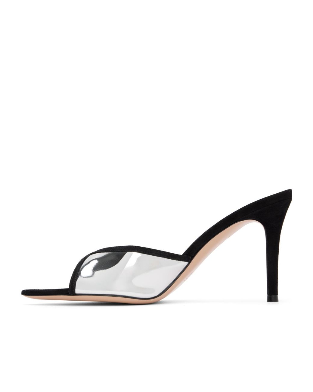 Gianvito Rossi White Confetti Mule Open-Toe High-Heeled Sandals