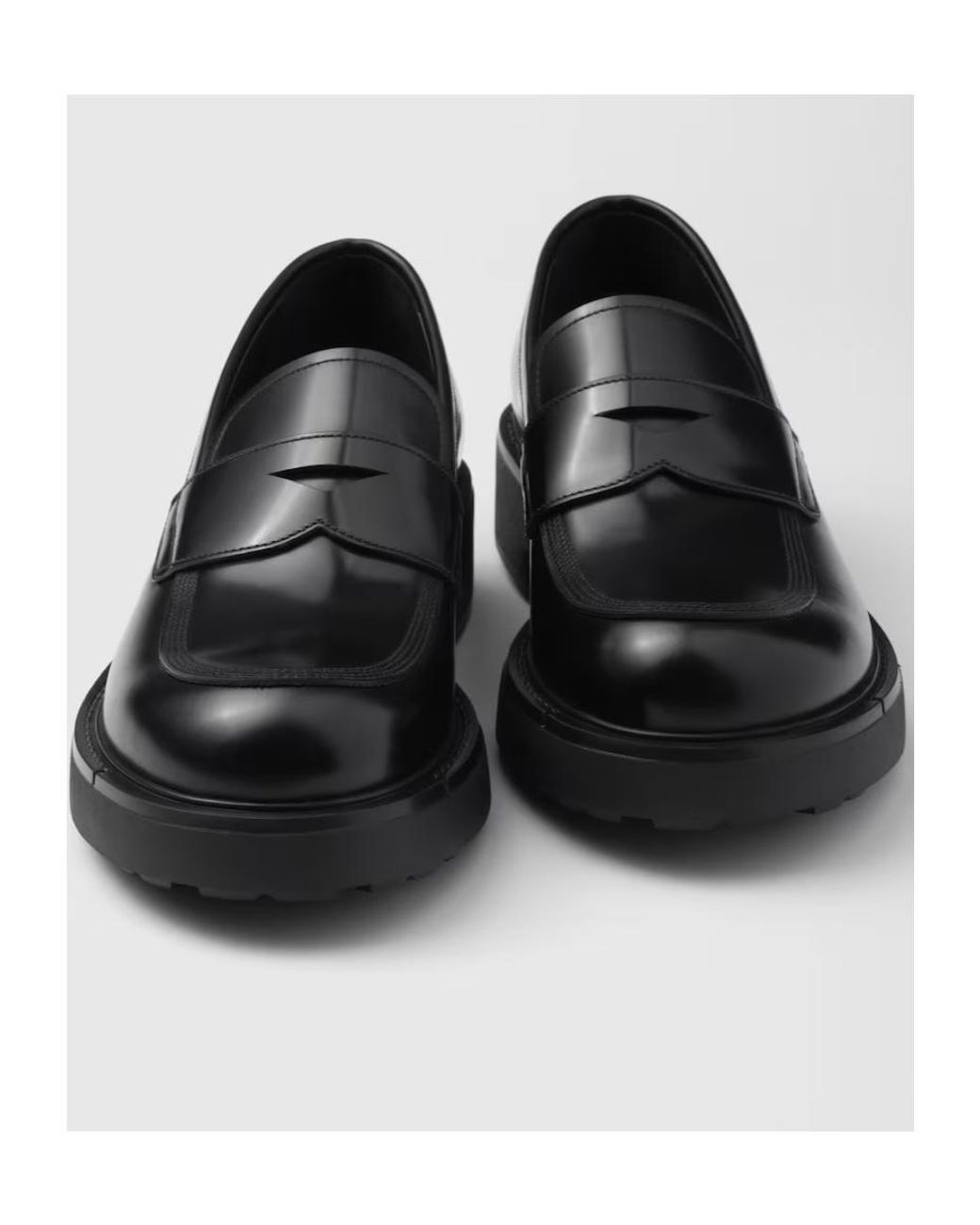 Prada Black Logo Details Loafers for men