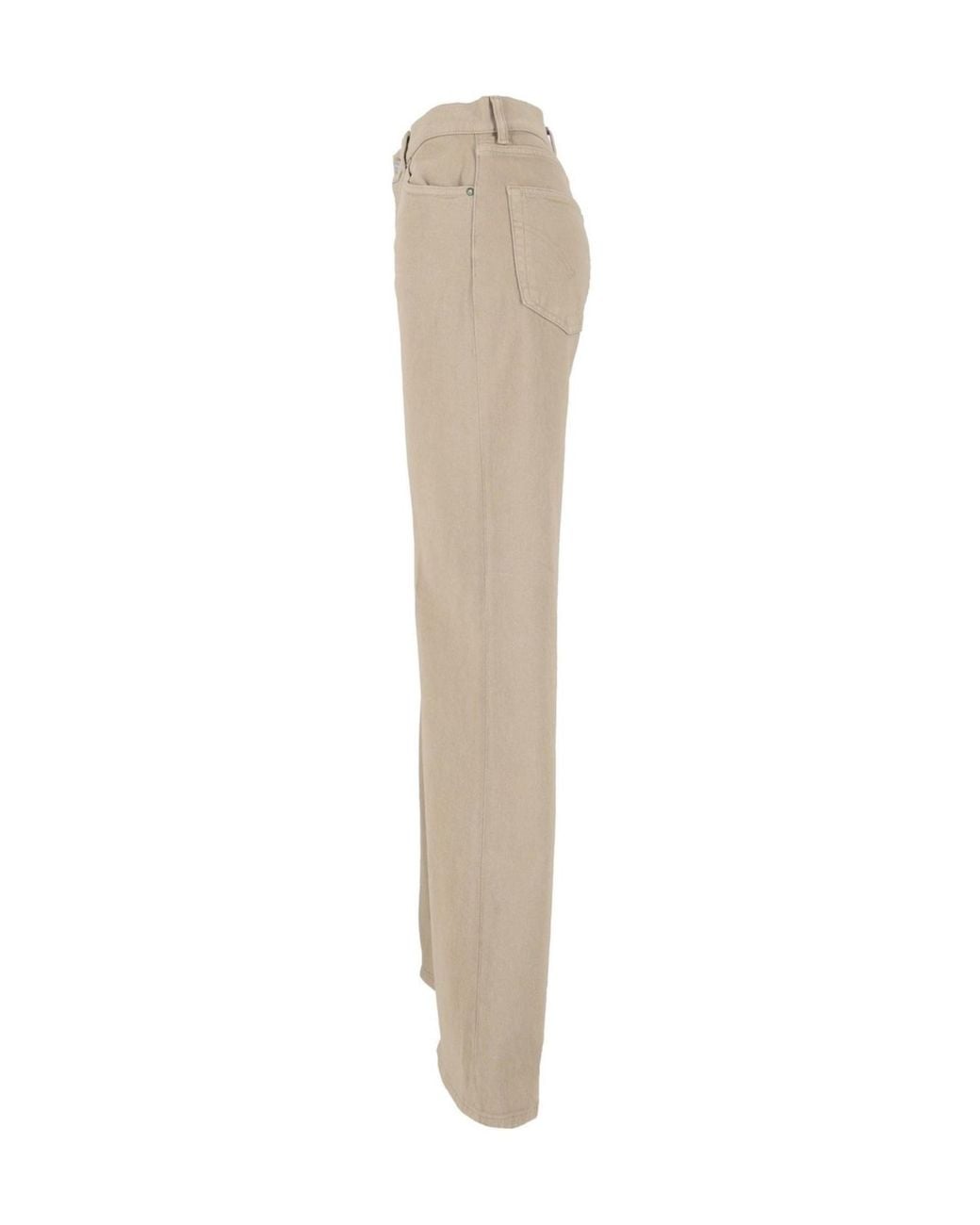 Dondup Natural Logo Patch Wide-Leg Jeans