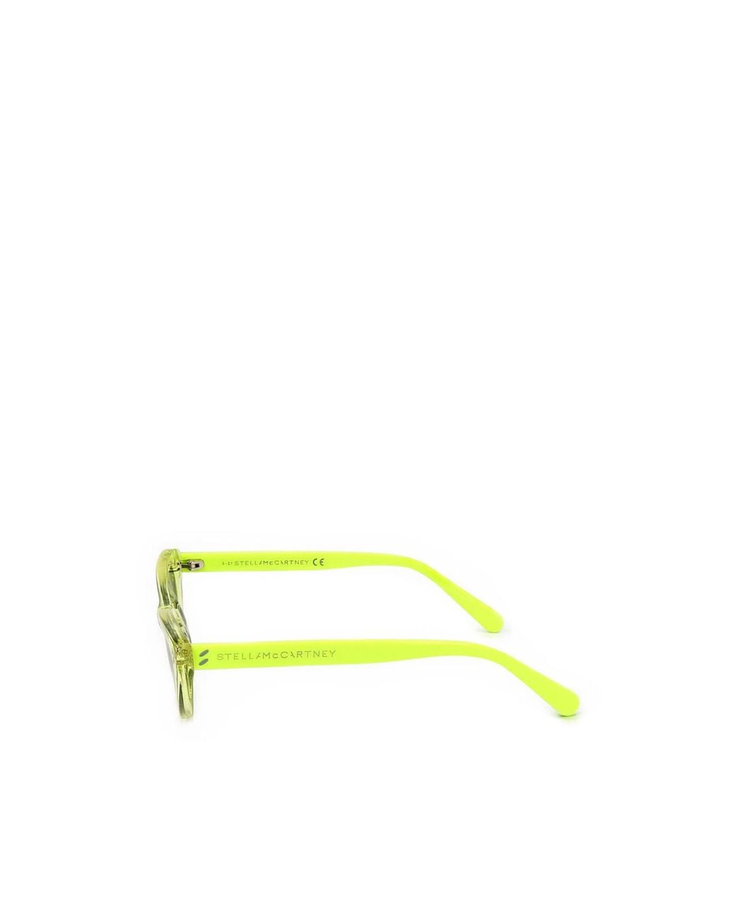 Stella McCartney Yellow Cat-Eye Transparent Sunglasses