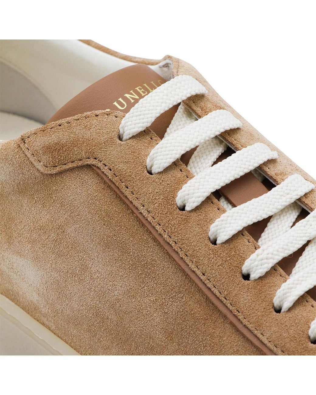 Brunello Cucinelli Brown Low Top Lace-Up Sneakers for men