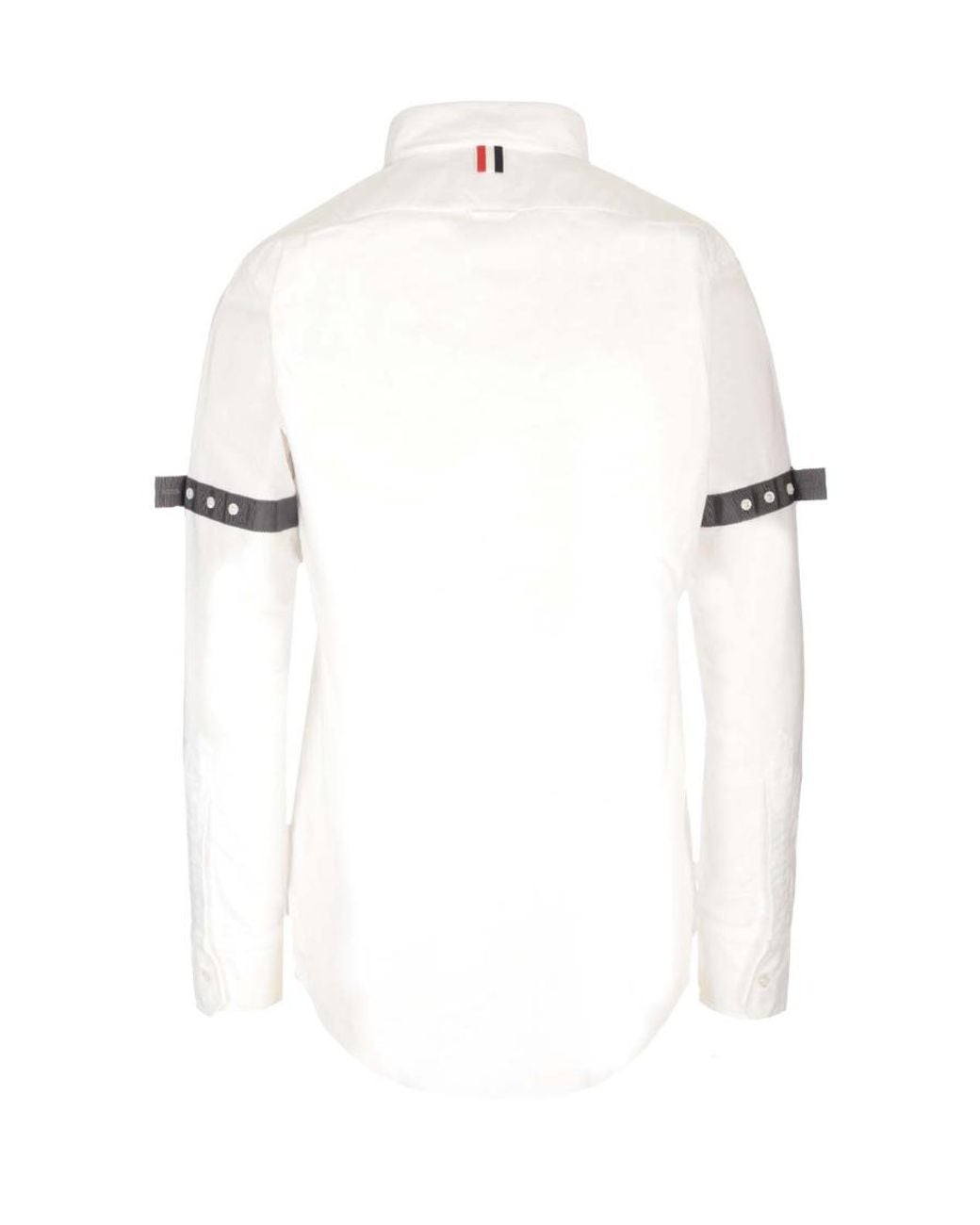 Thom Browne White Long-Sleeved Buttoned Shirt for men