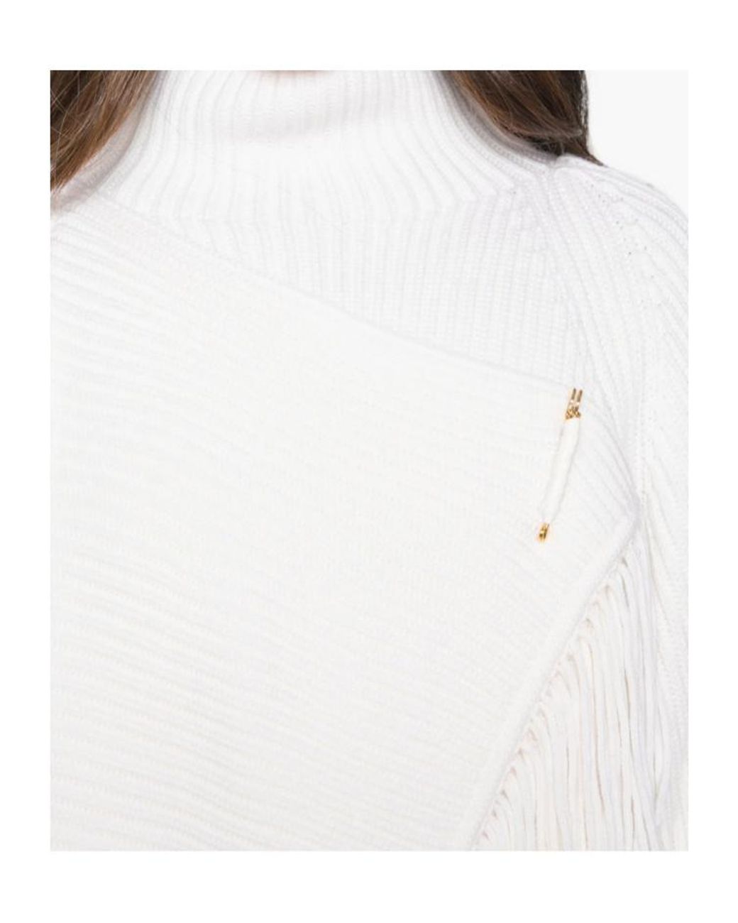 Carven White Turtleneck Sweater