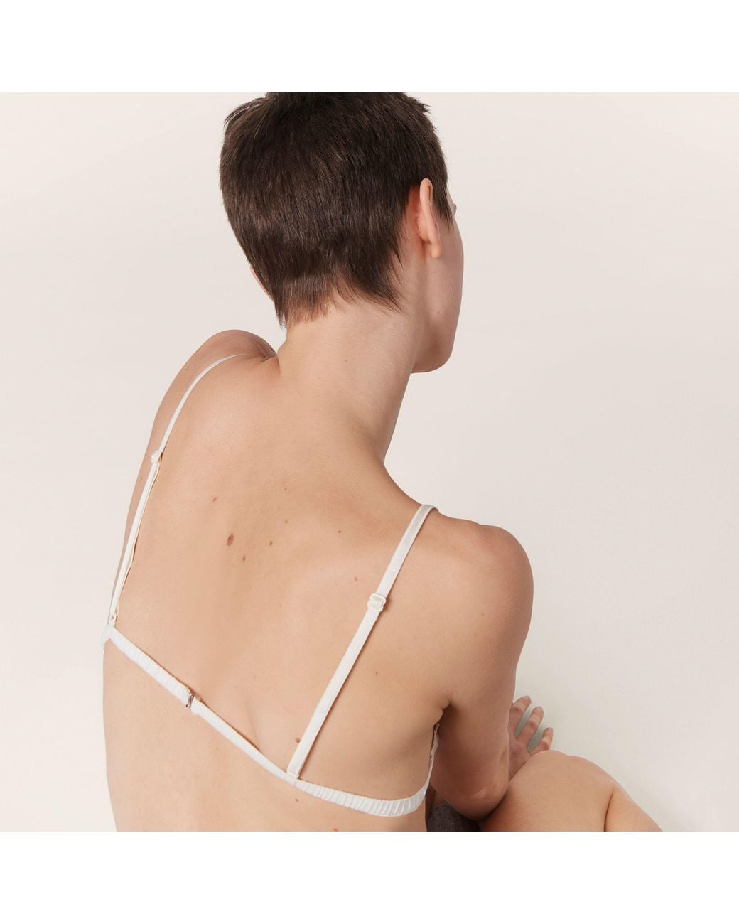 Miu Miu White Muslin Bra