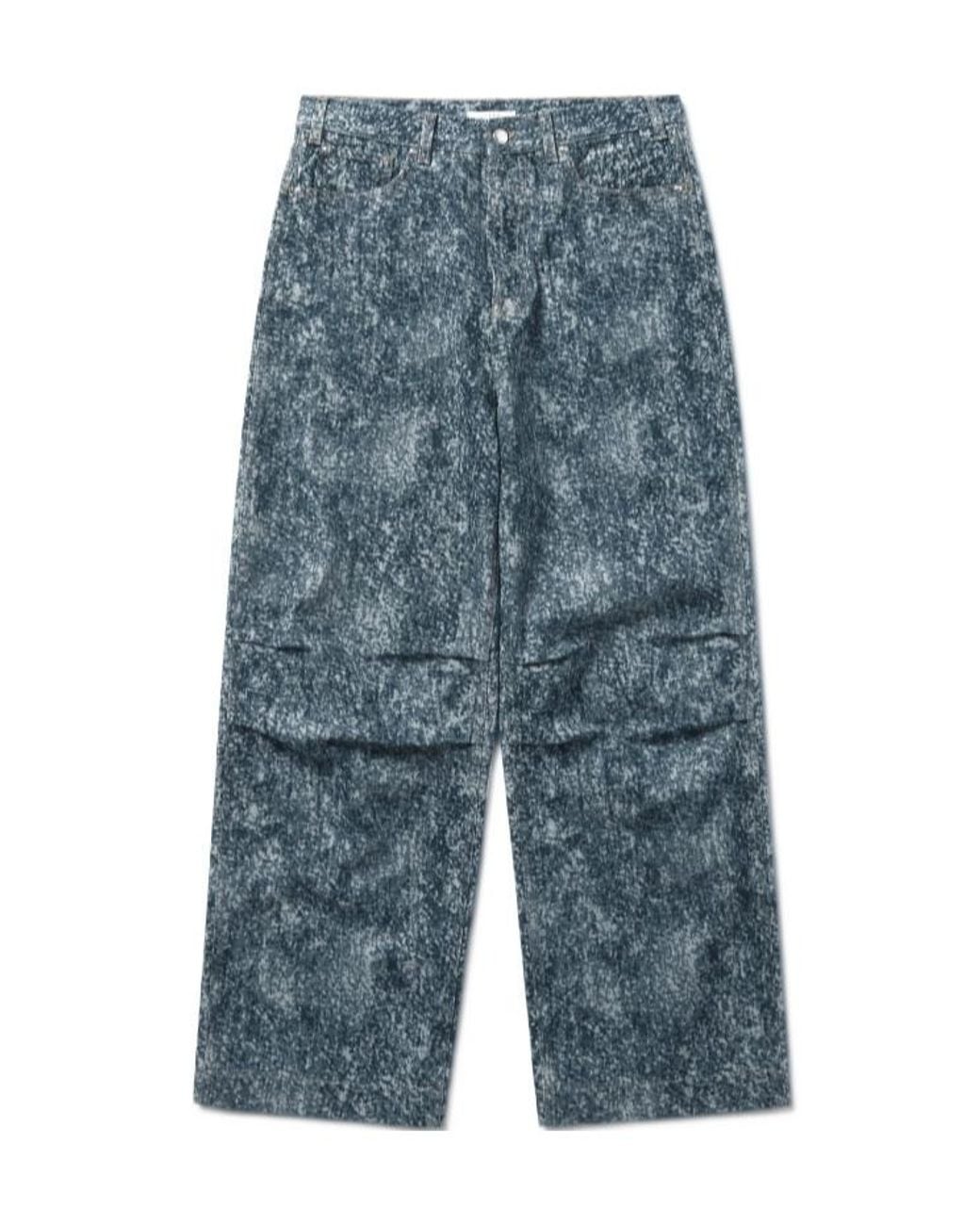 1989 STUDIO Blue Acid Wash Wide-Leg Jeans for men