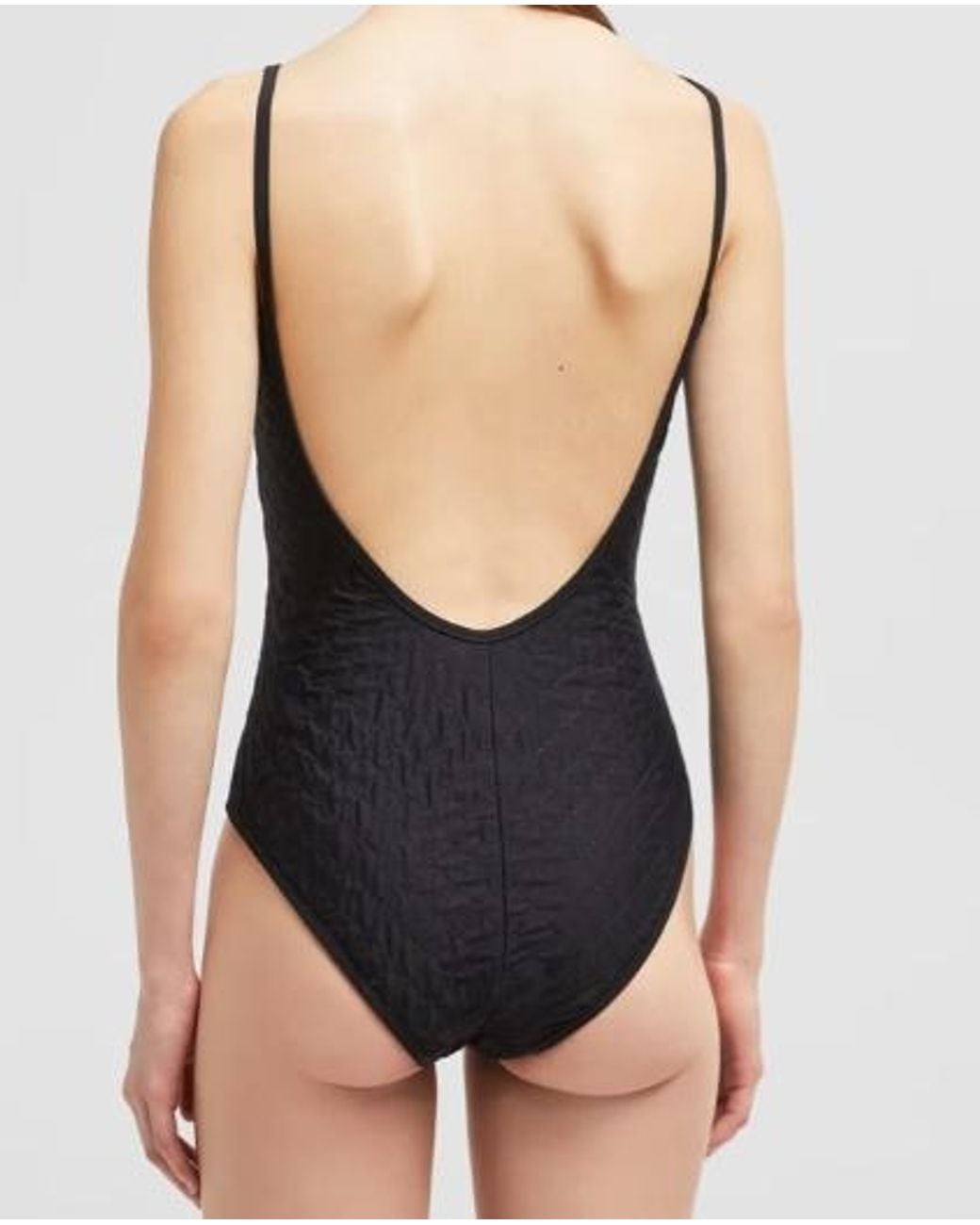 Moncler Black Diamond-Quilted Swimsuit