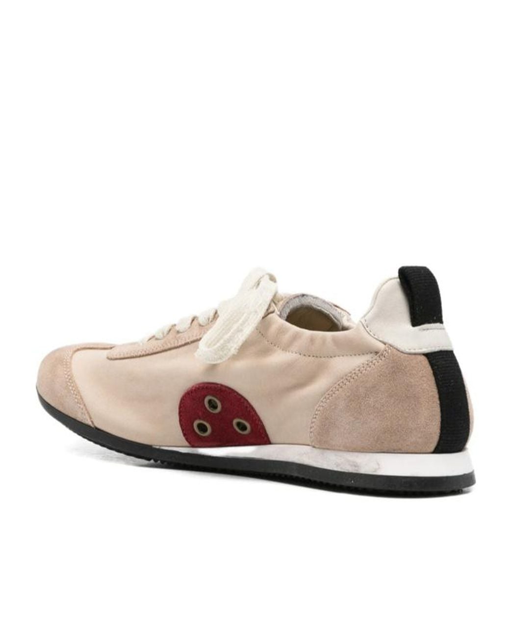 Uma Wang Natural Lace-Up Low-Top Sneakers