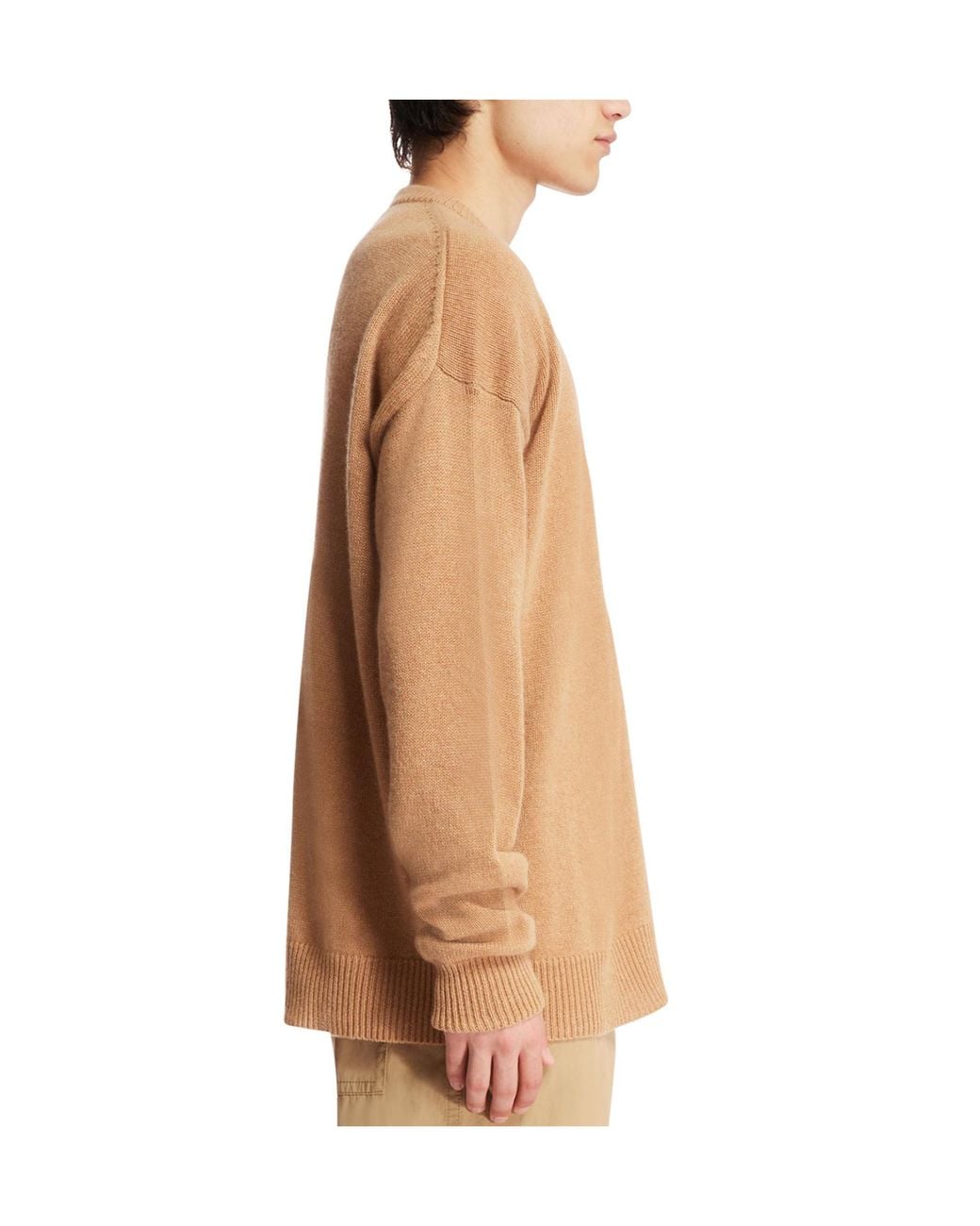 Jil Sander Brown Long-Sleeved Crewneck Jumper for men