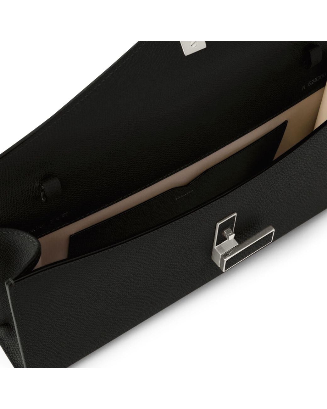 Valextra Black Goldchain Clutch