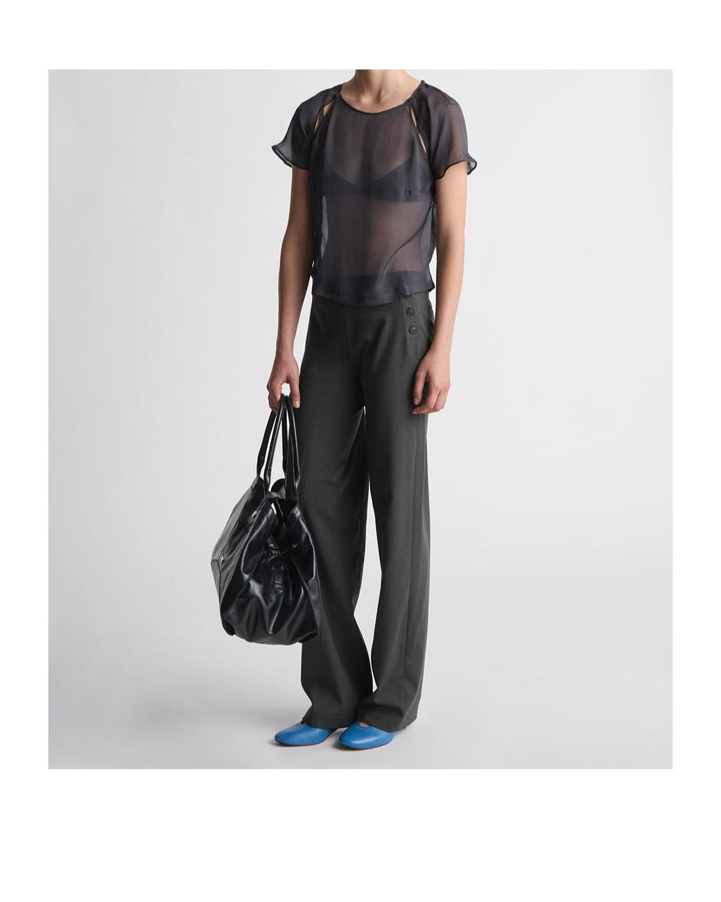 Paloma Wool Black Short-Sleeved Top