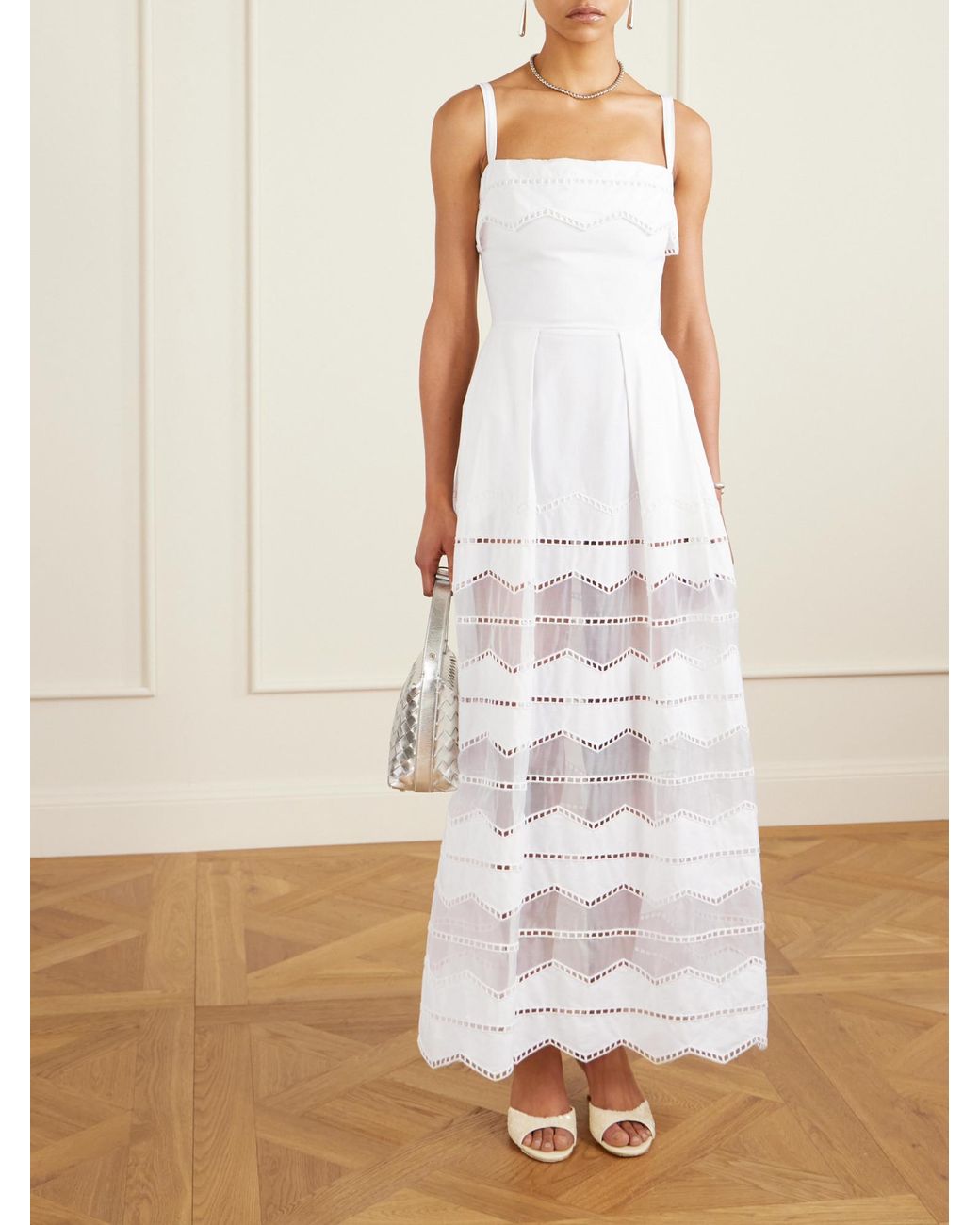 Elie Saab White Casual Midi Dress