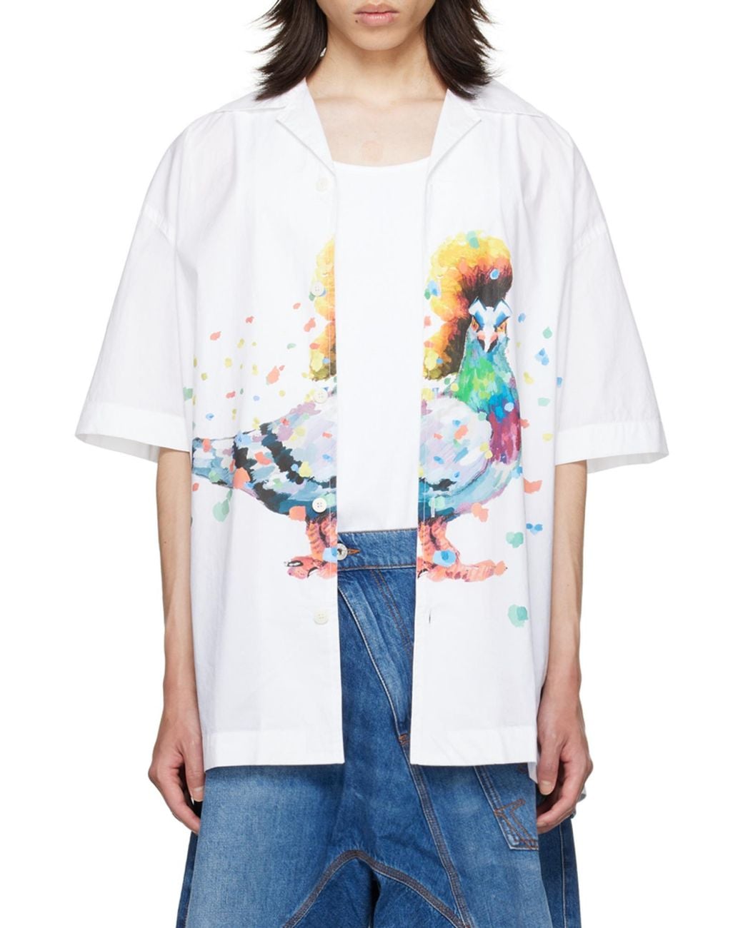 J.W. Anderson White Pigeon Cotton Shirt for men