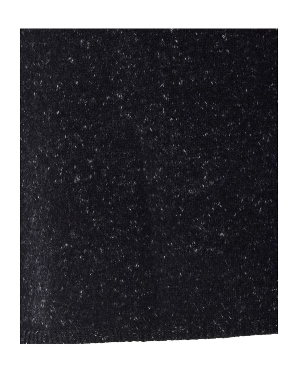 Auralee Black Flecked-Knit Crew-Neck Sweater for men