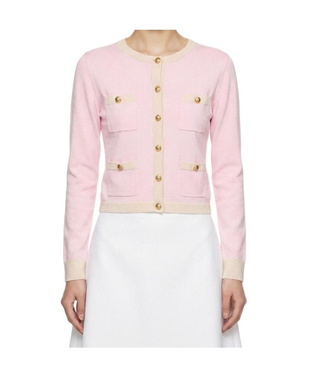Marissa Chiara Pink Long-Sleeved Knitted Cardigan