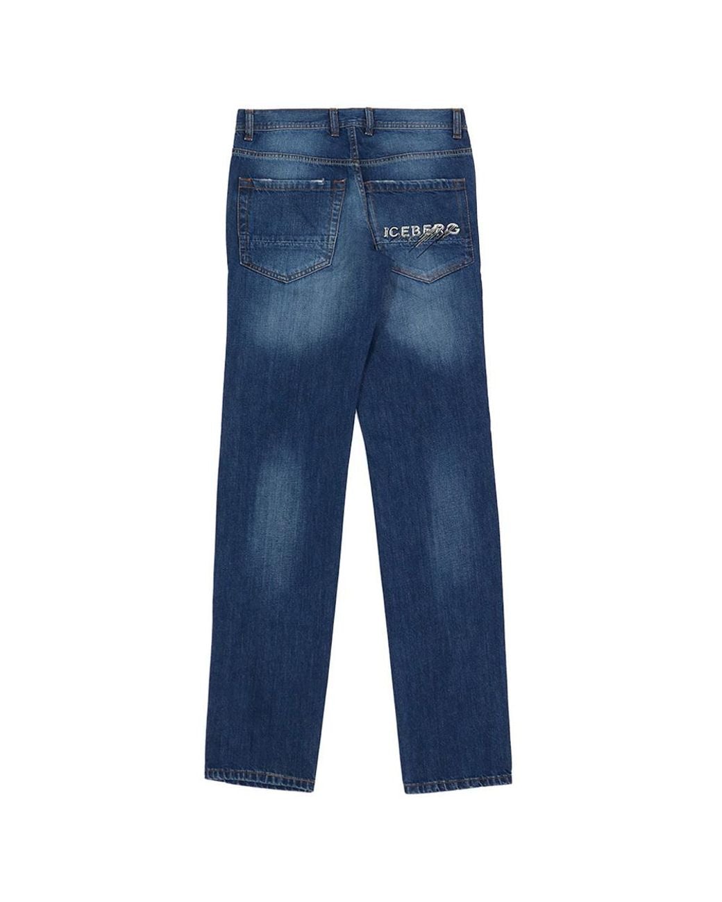 Iceberg Blue Straight Jeans for men