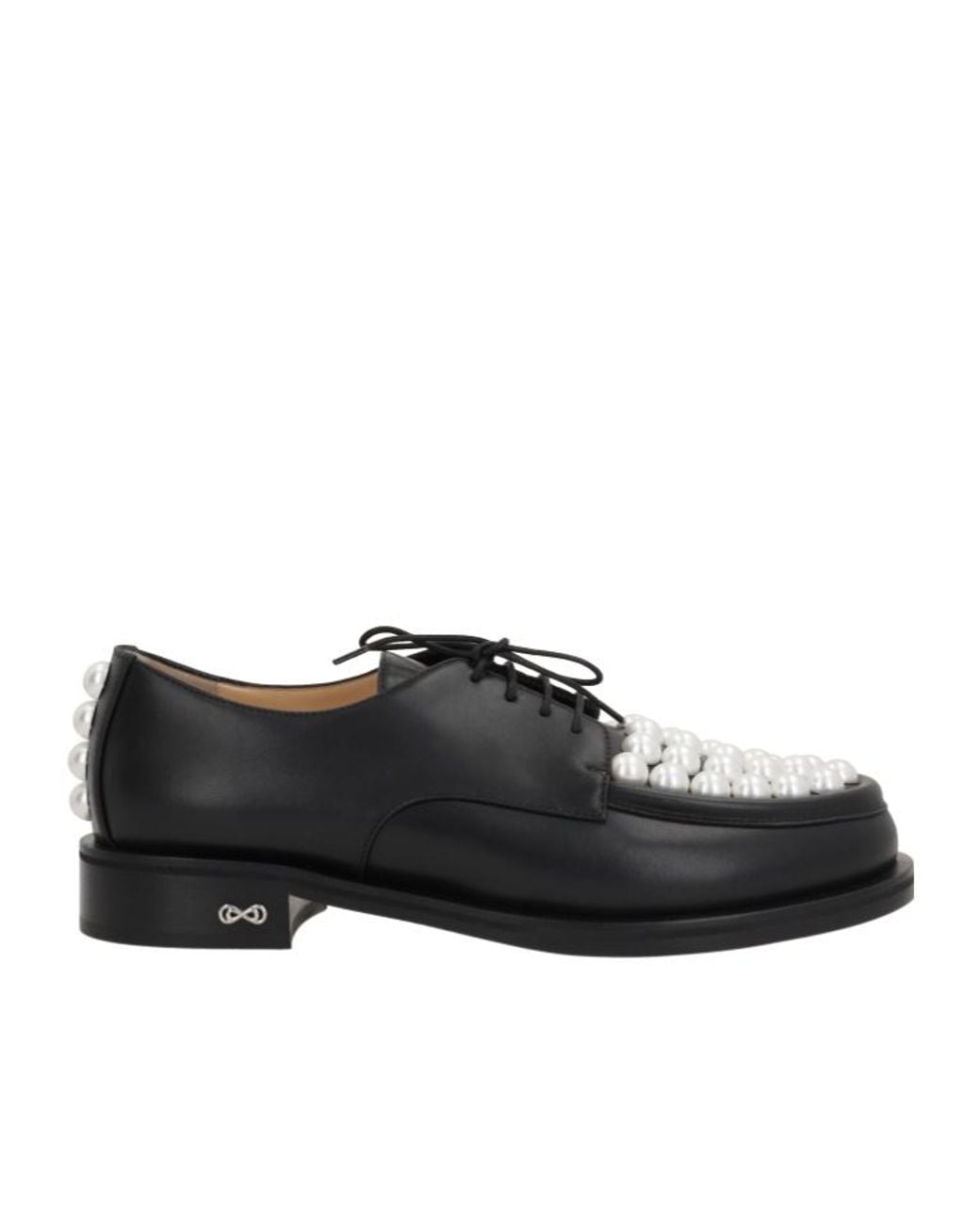 Mach & Mach Black Sirene Lace-Up Shoes