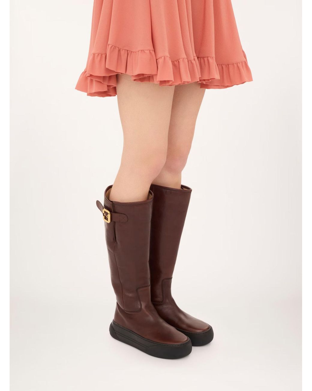 Chloé Brown Chloé Paddington Equestrian Knee-High Boots