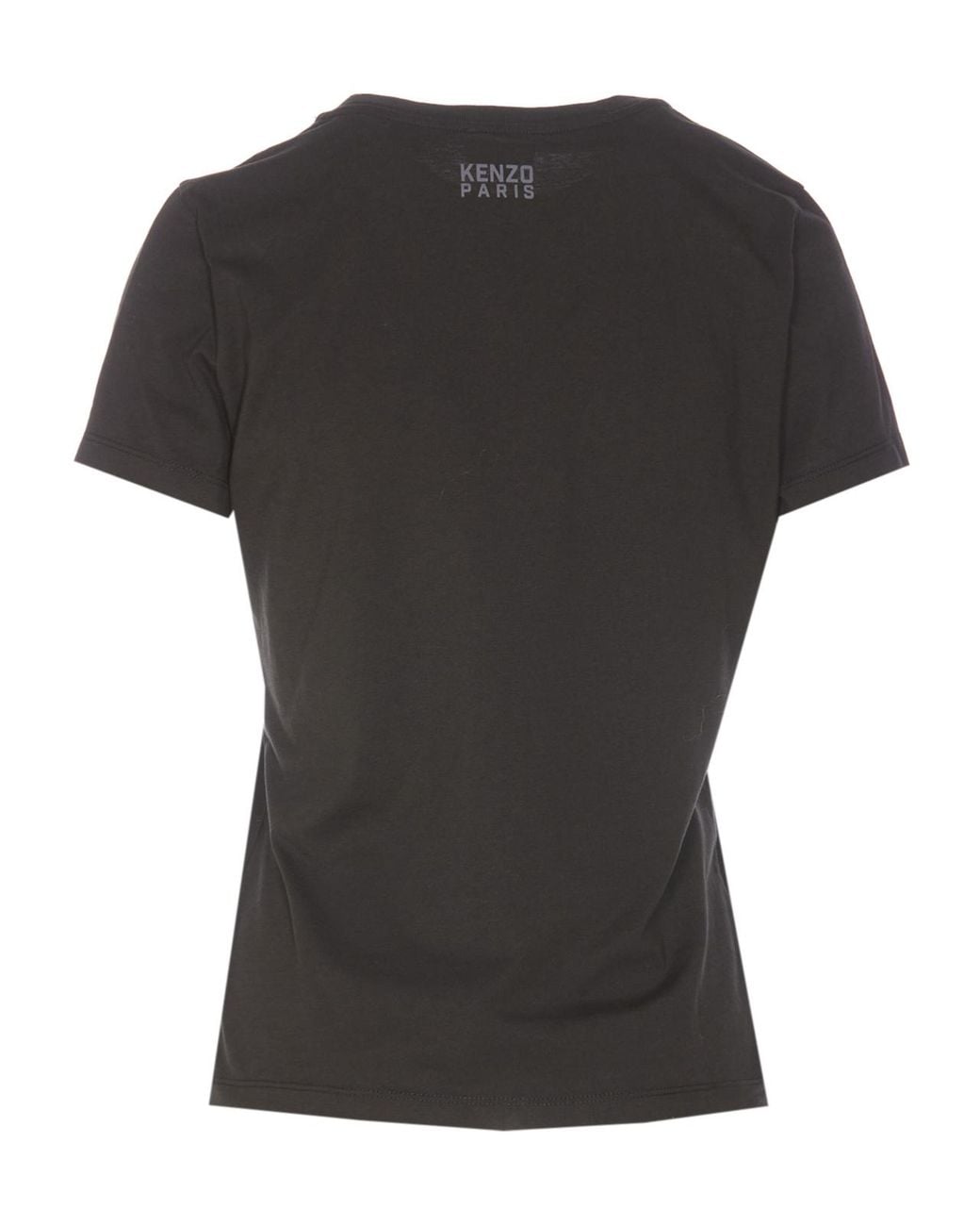 KENZO Black Happy Tiger Printed Crewneck T-Shirt