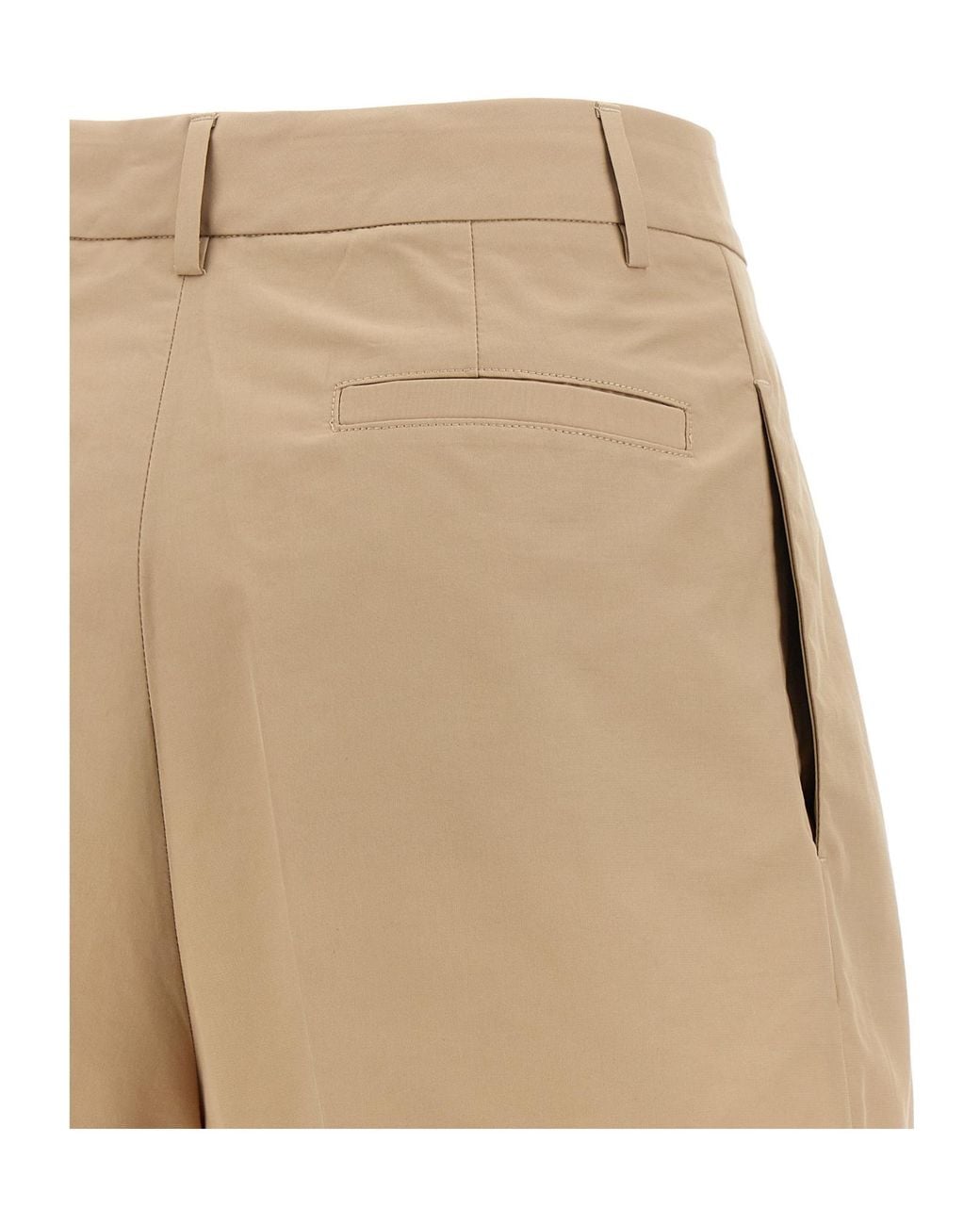 Fabiana Filippi Natural Bermuda Shorts With Pleats