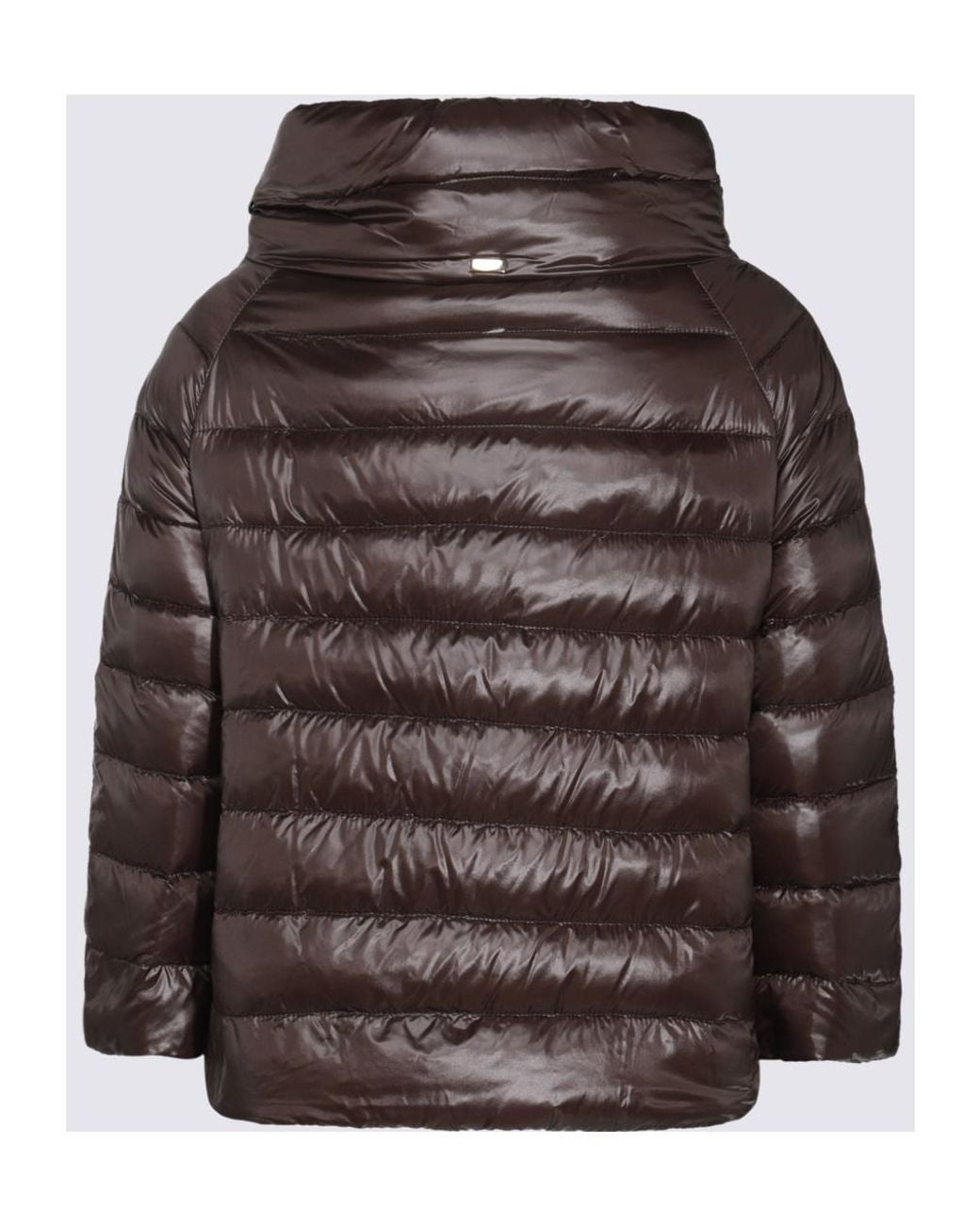 Herno Black Puffer High-Neck Jacket