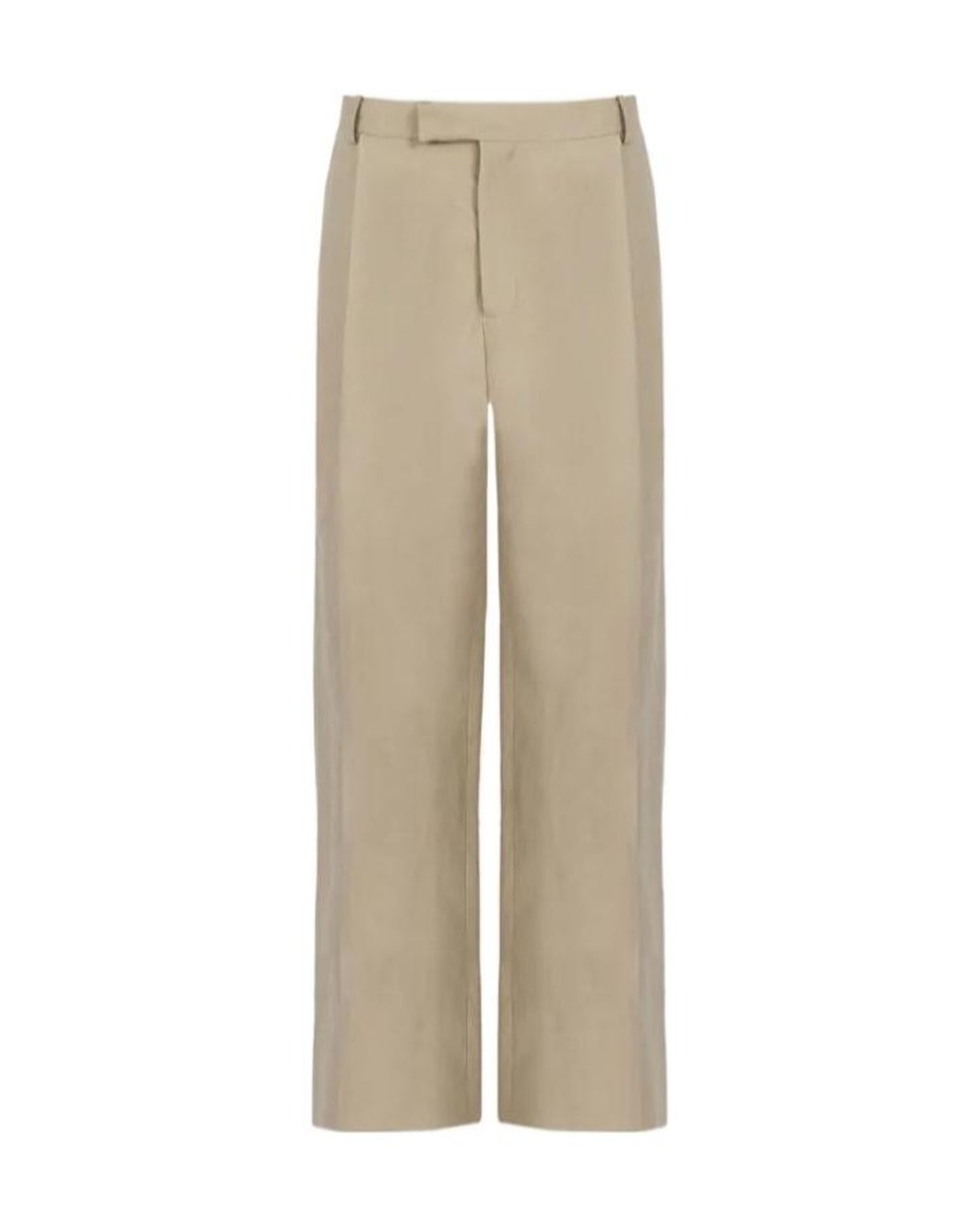 Ferragamo Natural Ferragamo Eyewear Creased Wide-Leg Pants for men