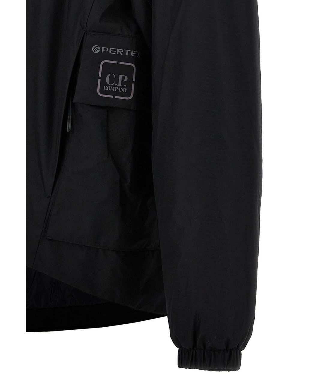 C P Company Black The Metropolis Series Pertex Padded Hooded Jacket for men
