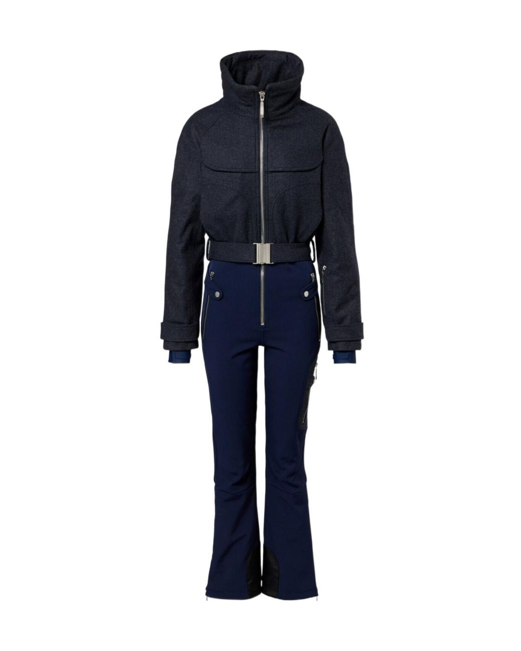 CORDOVA Blue Zippered Long-Sleeved Ski Jumpsuit