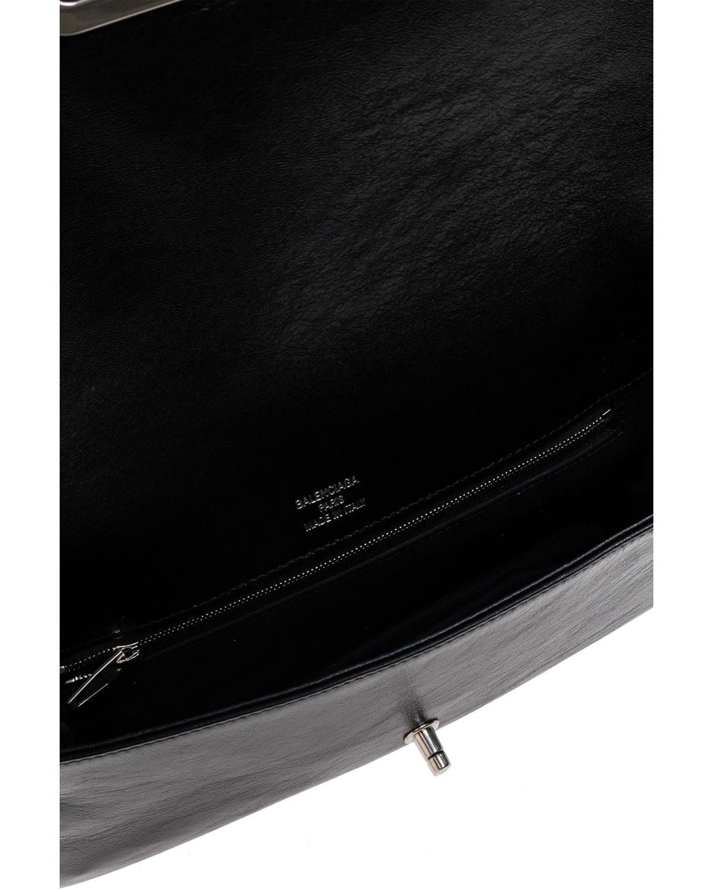 Balenciaga Black Logo Plaque Shoulder Bag