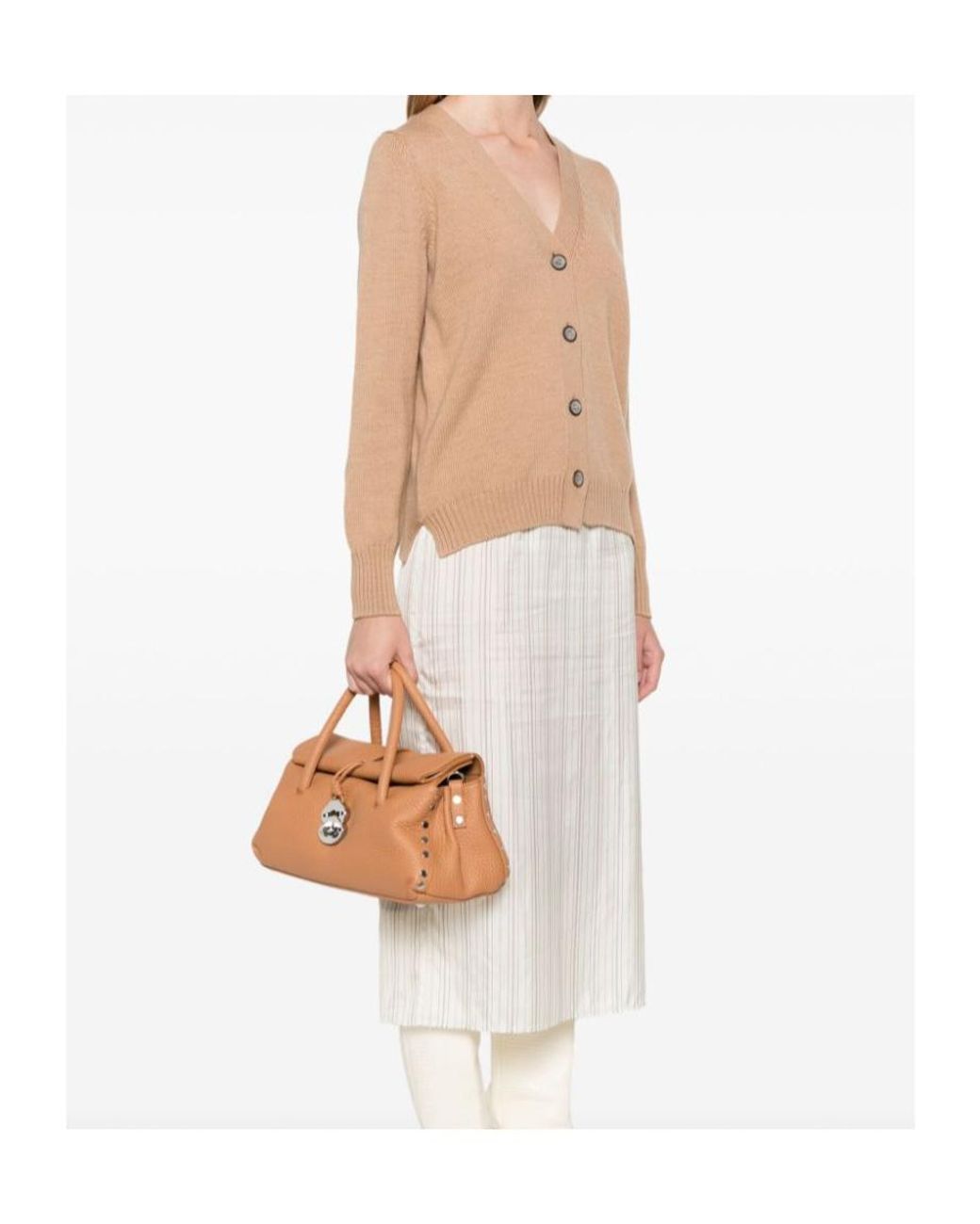 Zanellato Brown Top Handle Shoulder Bag