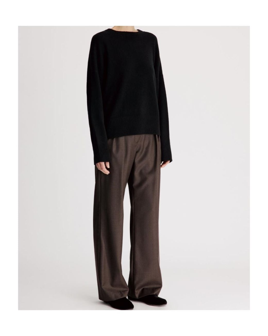 Loulou de Saison Black Anton Crewneck Jumper