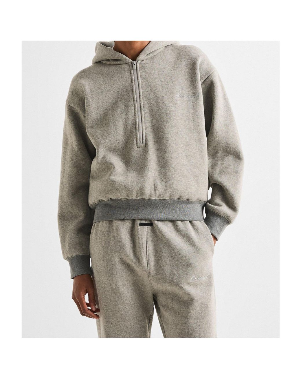 Fear Of God Gray Half-Zip Sweatshirt