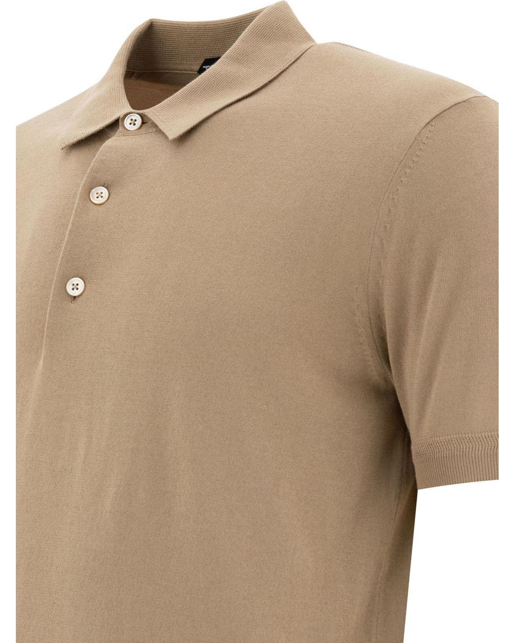 Tom Ford Natural Fint Knit Polo Shirt for men