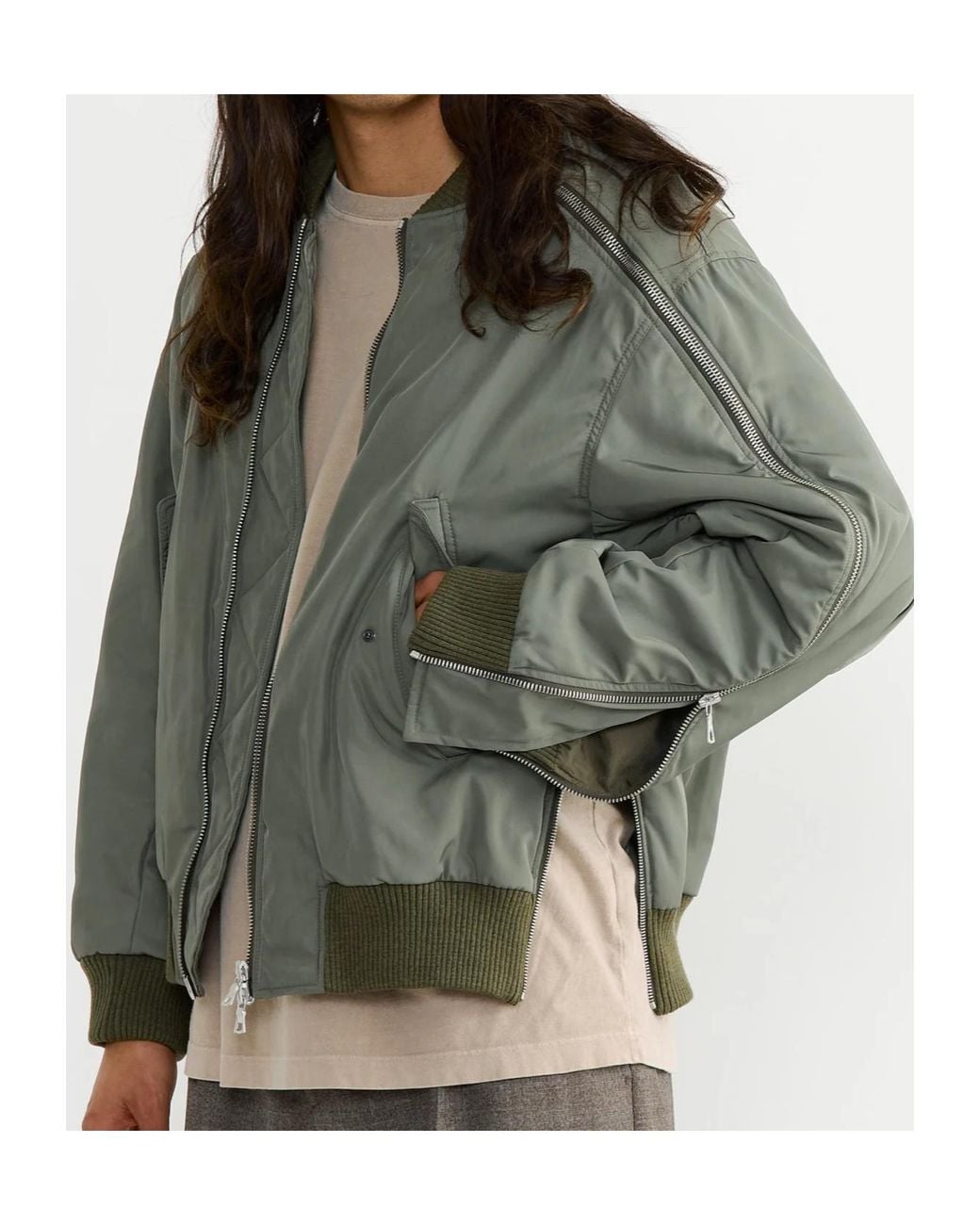 Dries Van Noten Green Long Sleeve Casual Jacket for men