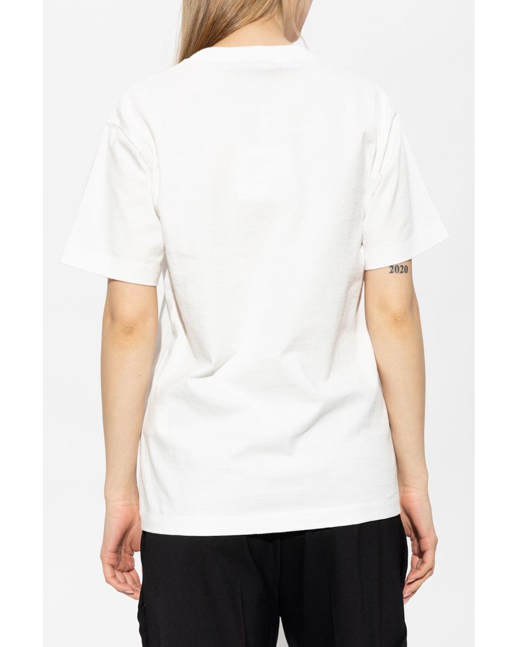 Ambush White Logo Printed Crewneck T-Shirt