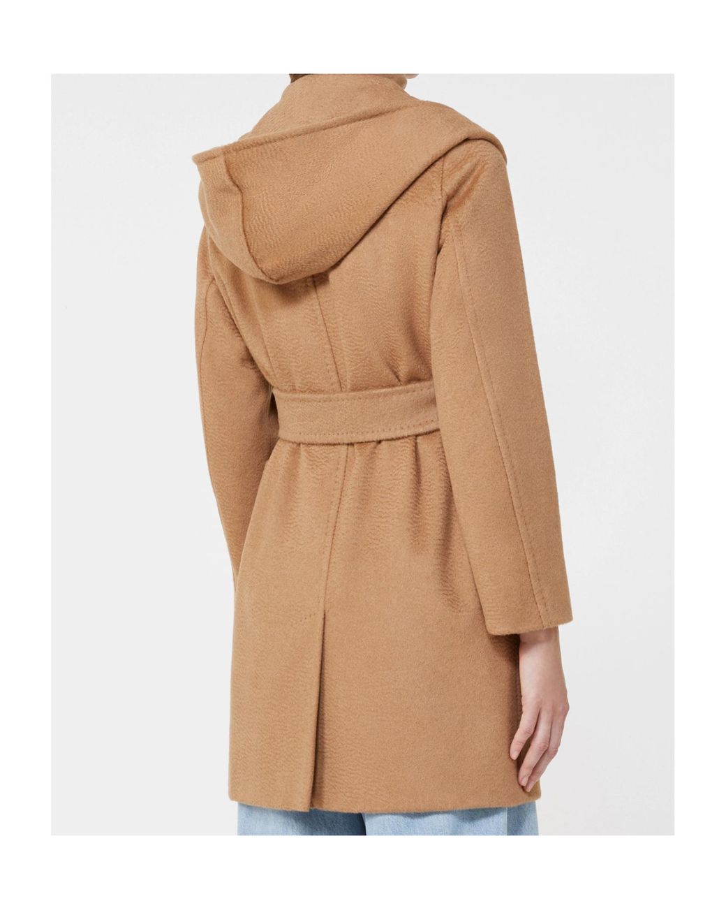 Max Mara Brown Rialto Hooded Belted Coat
