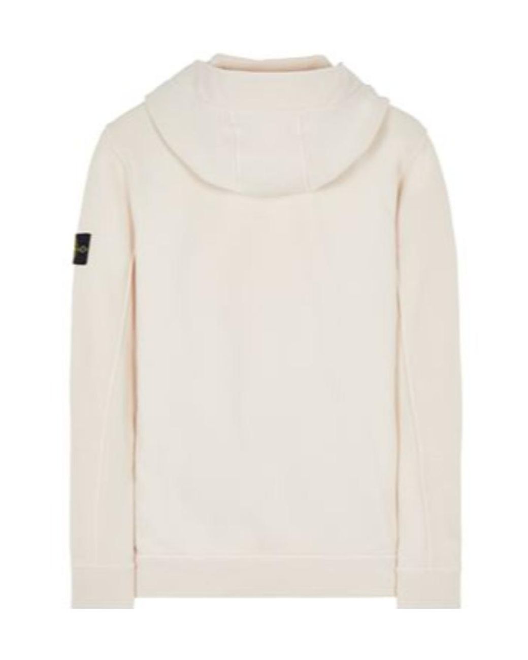 Stone Island White Logo-Patch Long-Sleeve Hoodie for men